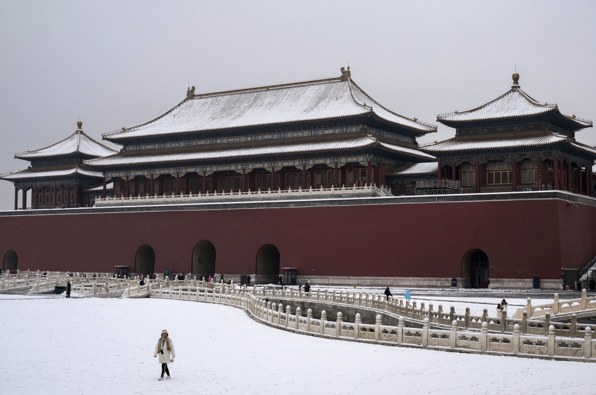 china covered in snow`